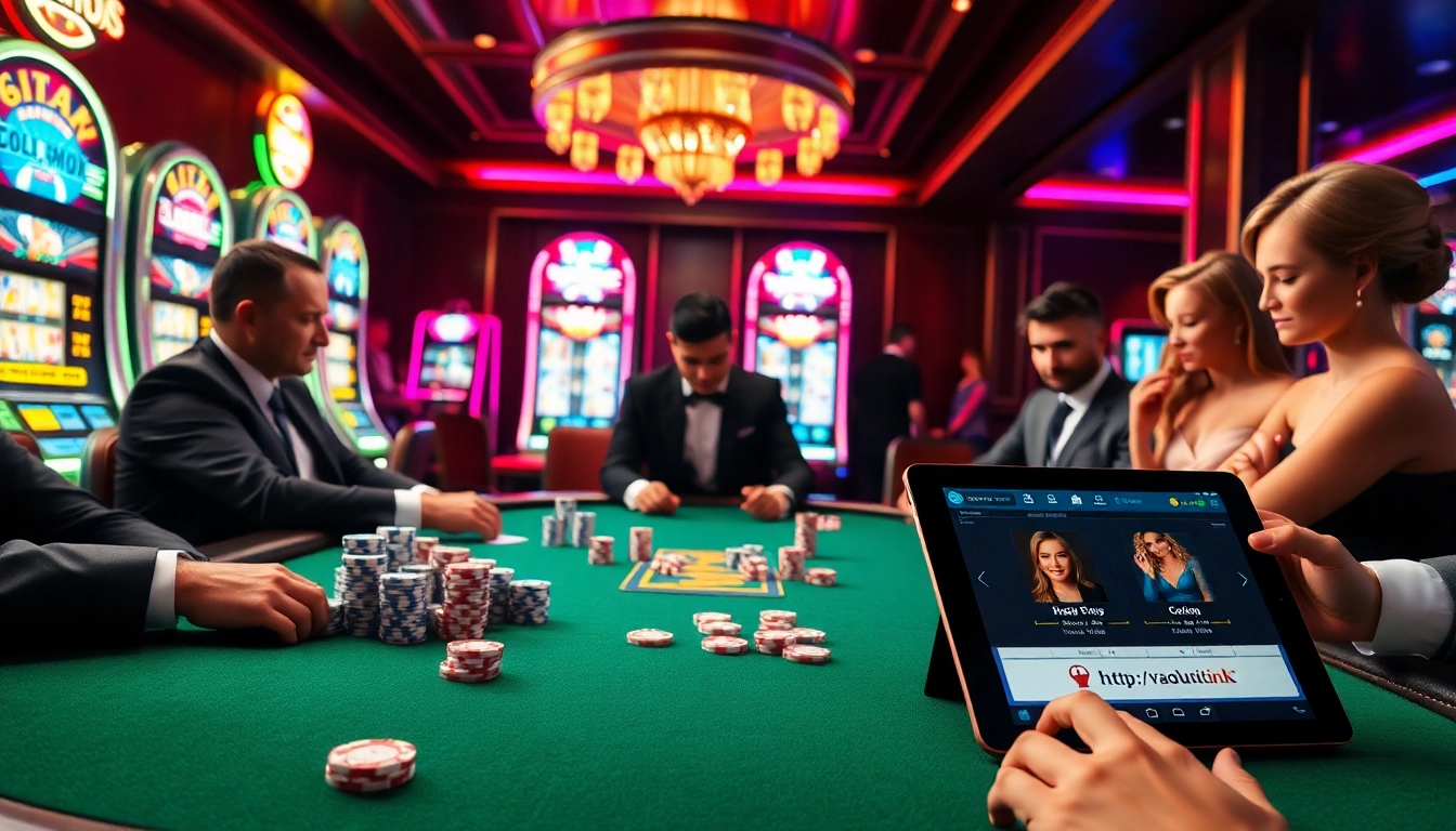 Experience thrilling gambling action at https://vaoluoitv.ink/ with luxurious poker tables and vibrant slot machines.