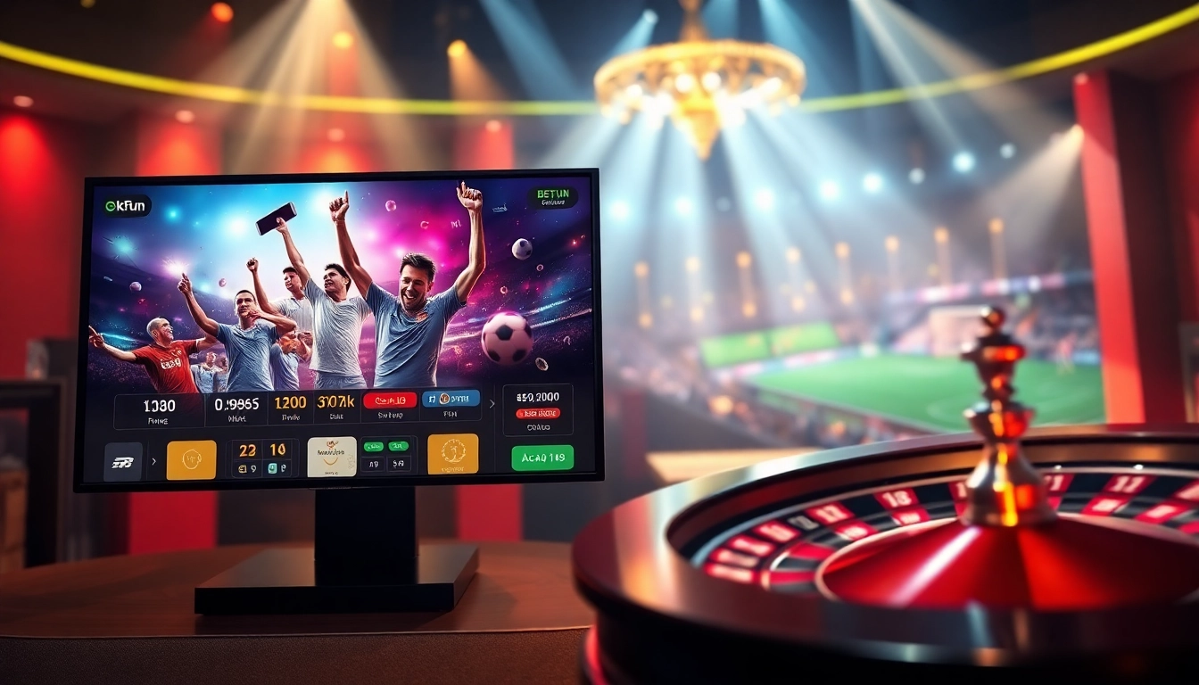 Experience high-stakes action with okfun thể thao in this dynamic betting interface image.