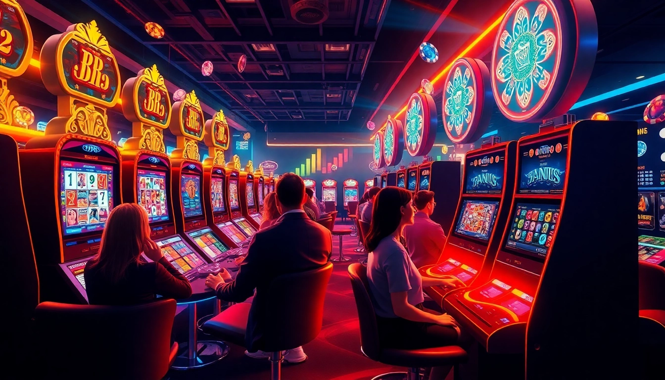 Experience the thrilling gaming world of https://bl555.co.uk/ showcasing vibrant casino scenes and exciting online betting.