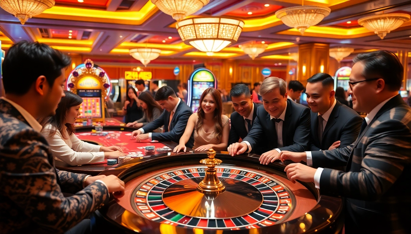 Experience the thrill of winning at trang chủ 789win with an exciting casino scene featuring roulette and slots.
